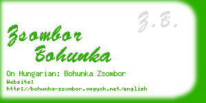 zsombor bohunka business card